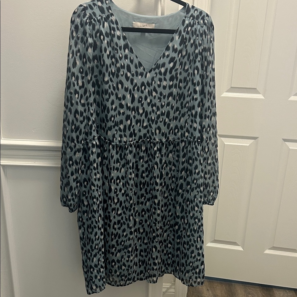Loft Chic Leopard Print Dress